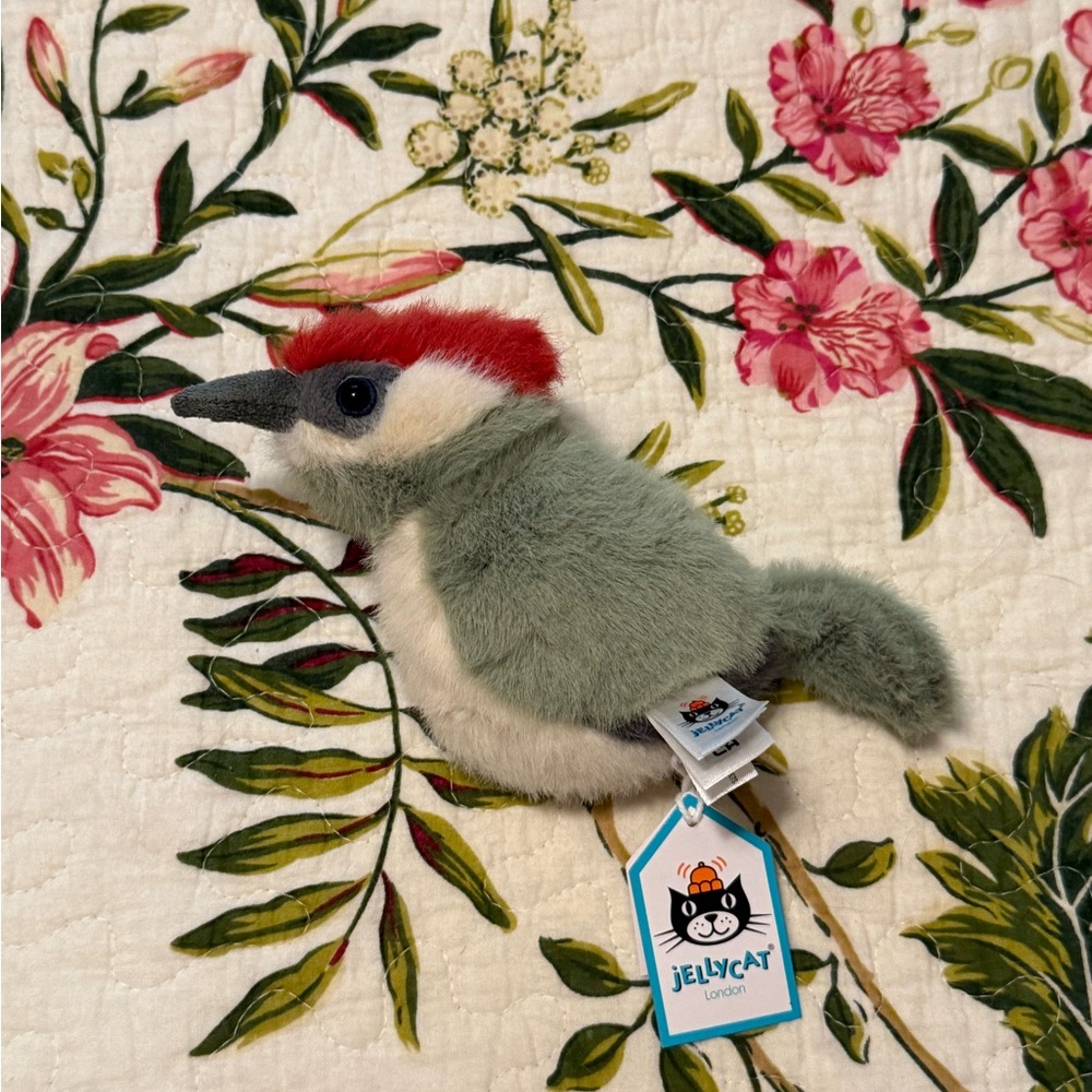 RARE/RETIRED NWT Jellycat Birdling Woodpecker Plush